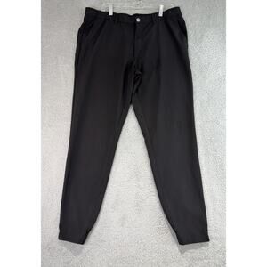 Primo Jogger Golf Pants Men 38x30.5 Tall Black Performance Ankle Zip Stretch
